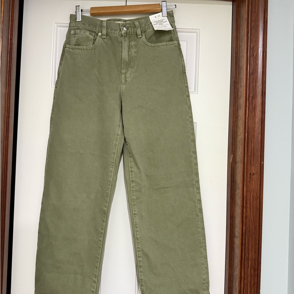 Madewell Perfect Vintage Wide Crop in Faded Fatigue Size 25 NWT